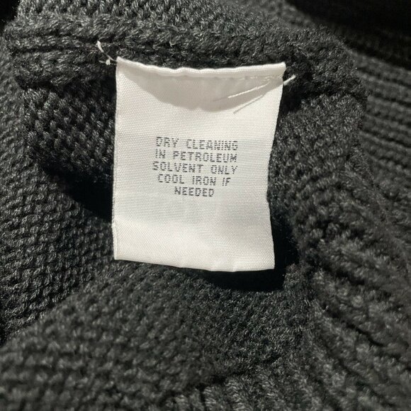 Marc Buchanan Men’s Black Heavy Knit‎ Pullover Shawl Collar Sweater Size XL - Picture 7 of 9